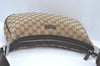 Authentic GUCCI Shoulder Cross Body Bag Purse GG Canvas Leather Brown L0510