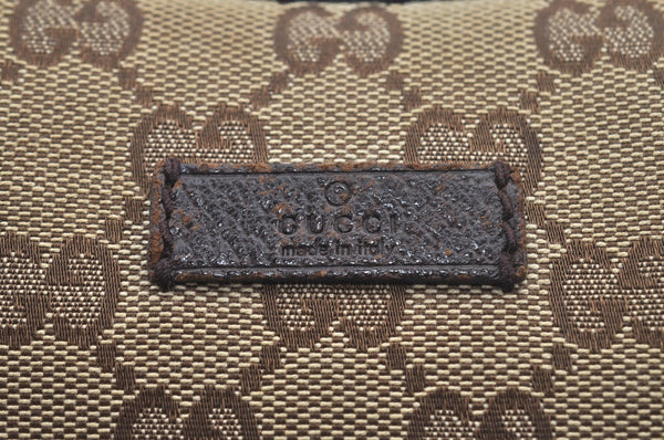 Authentic GUCCI Shoulder Cross Body Bag Purse GG Canvas Leather Brown L0510