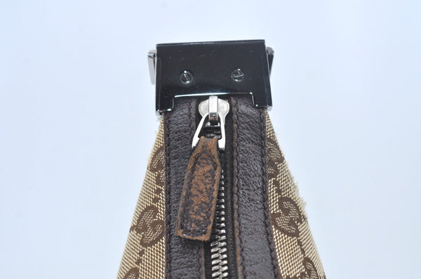Authentic GUCCI Shoulder Cross Body Bag Purse GG Canvas Leather Brown L0510