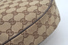 Authentic GUCCI Shoulder Cross Body Bag Purse GG Canvas Leather Brown L0510