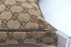 Authentic GUCCI Shoulder Cross Body Bag Purse GG Canvas Leather Brown L0510