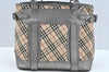 Authentic BURBERRY Nova Check Shoulder Hand Bag Purse Canvas Leather Beige L0511