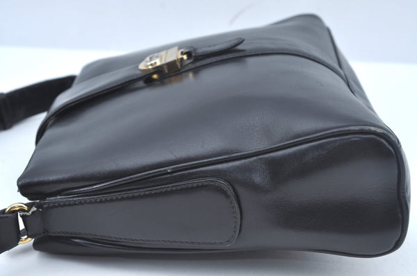 Authentic GUCCI Shoulder Cross Body Hand Bag Purse Leather Black L0512