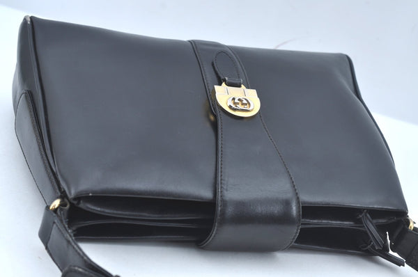 Authentic GUCCI Shoulder Cross Body Hand Bag Purse Leather Black L0512