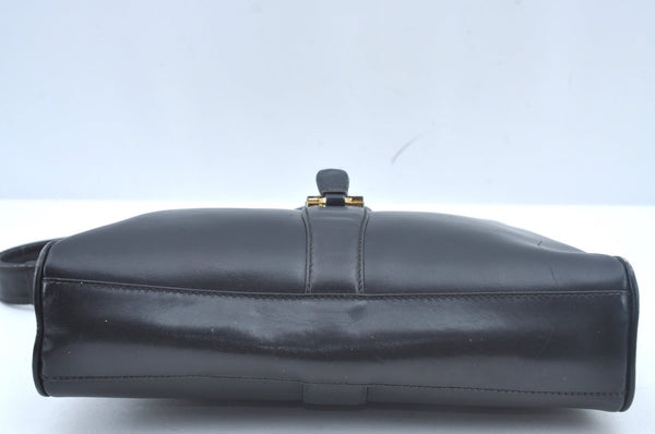 Authentic GUCCI Shoulder Cross Body Hand Bag Purse Leather Black L0512
