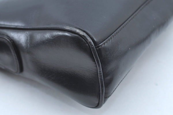 Authentic GUCCI Shoulder Cross Body Hand Bag Purse Leather Black L0512