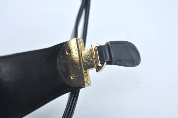 Authentic GUCCI Shoulder Cross Body Hand Bag Purse Leather Black L0512