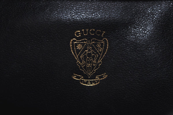 Authentic GUCCI Shoulder Cross Body Hand Bag Purse Leather Black L0512
