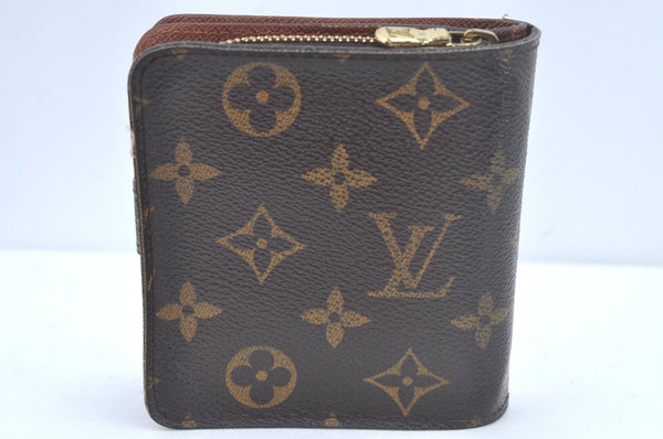 Authentic Louis Vuitton Monogram Compact Zip Bifold Wallet Purse M61667 LV L0513