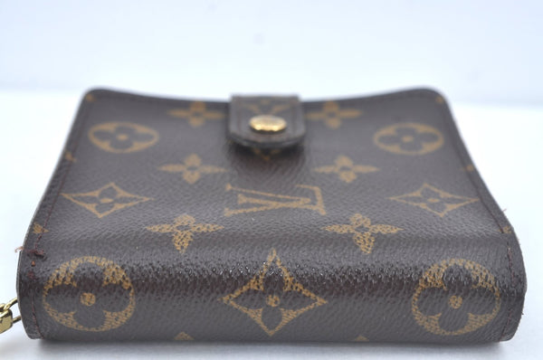 Authentic Louis Vuitton Monogram Compact Zip Bifold Wallet Purse M61667 LV L0513