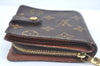 Authentic Louis Vuitton Monogram Compact Zip Bifold Wallet Purse M61667 LV L0513