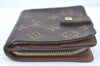 Authentic Louis Vuitton Monogram Compact Zip Bifold Wallet Purse M61667 LV L0513