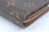 Authentic Louis Vuitton Monogram Compact Zip Bifold Wallet Purse M61667 LV L0513