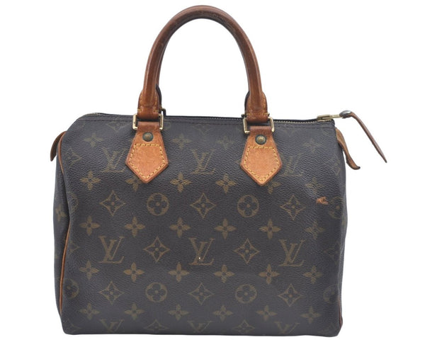 Authentic Louis Vuitton Monogram Speedy 25 Boston Hand Bag Old Model LV L0517