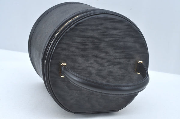 Authentic Louis Vuitton Epi Cannes Cosmetic Hand Bag Purse Black M48032 LV L0519