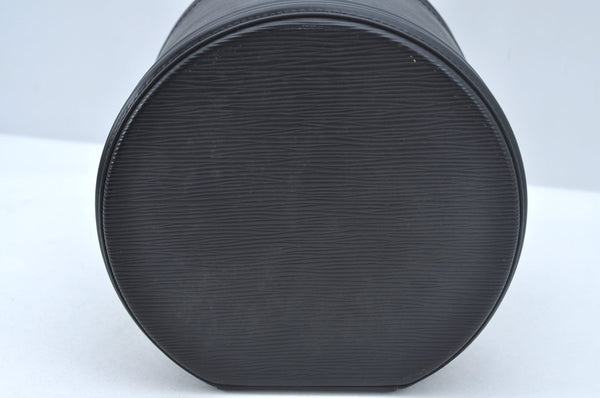 Authentic Louis Vuitton Epi Cannes Cosmetic Hand Bag Purse Black M48032 LV L0519