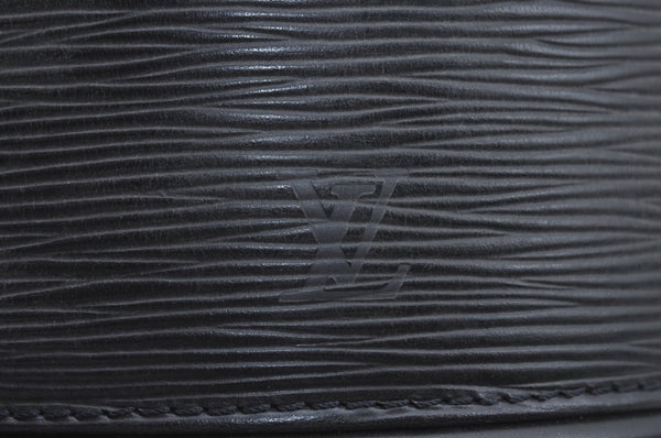 Authentic Louis Vuitton Epi Cannes Cosmetic Hand Bag Purse Black M48032 LV L0519