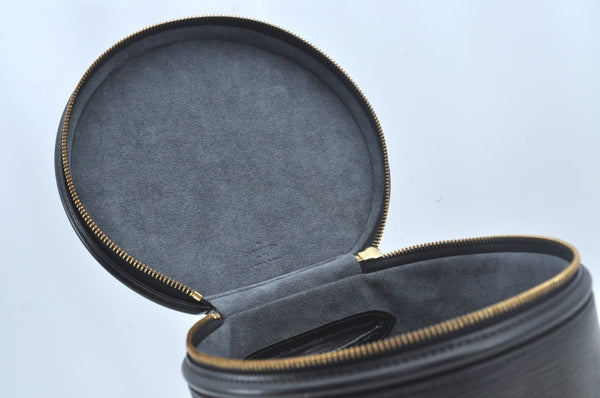 Authentic Louis Vuitton Epi Cannes Cosmetic Hand Bag Purse Black M48032 LV L0519