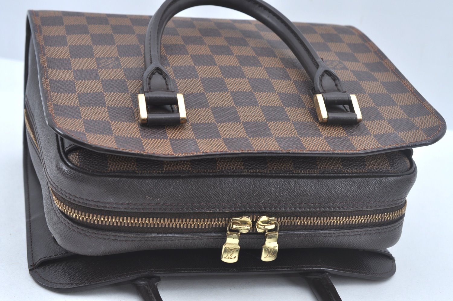 Authentic Louis Vuitton Damier Triana Hand Bag Purse N51155 LV L0521