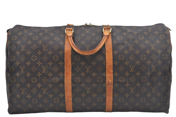 Authentic Louis Vuitton Monogram Keepall 60 Travel Boston Bag M41422 LV L0522