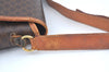 Auth CELINE Macadam Blason Shoulder Cross Body Bag PVC Leather Brown Junk L0523