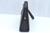 Authentic Burberrys Vintage Leather Clutch Hand Bag Purse Black L0525