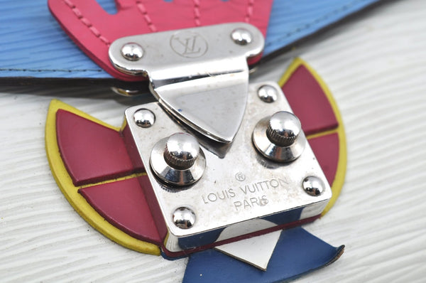 Auth Louis Vuitton Epi Tribal Mask Shoulder Cross Body Bag White M60795 LV L0527