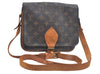 Auth Louis Vuitton Monogram Cartouchiere MM M51253 Shoulder Cross Bag Junk L0528