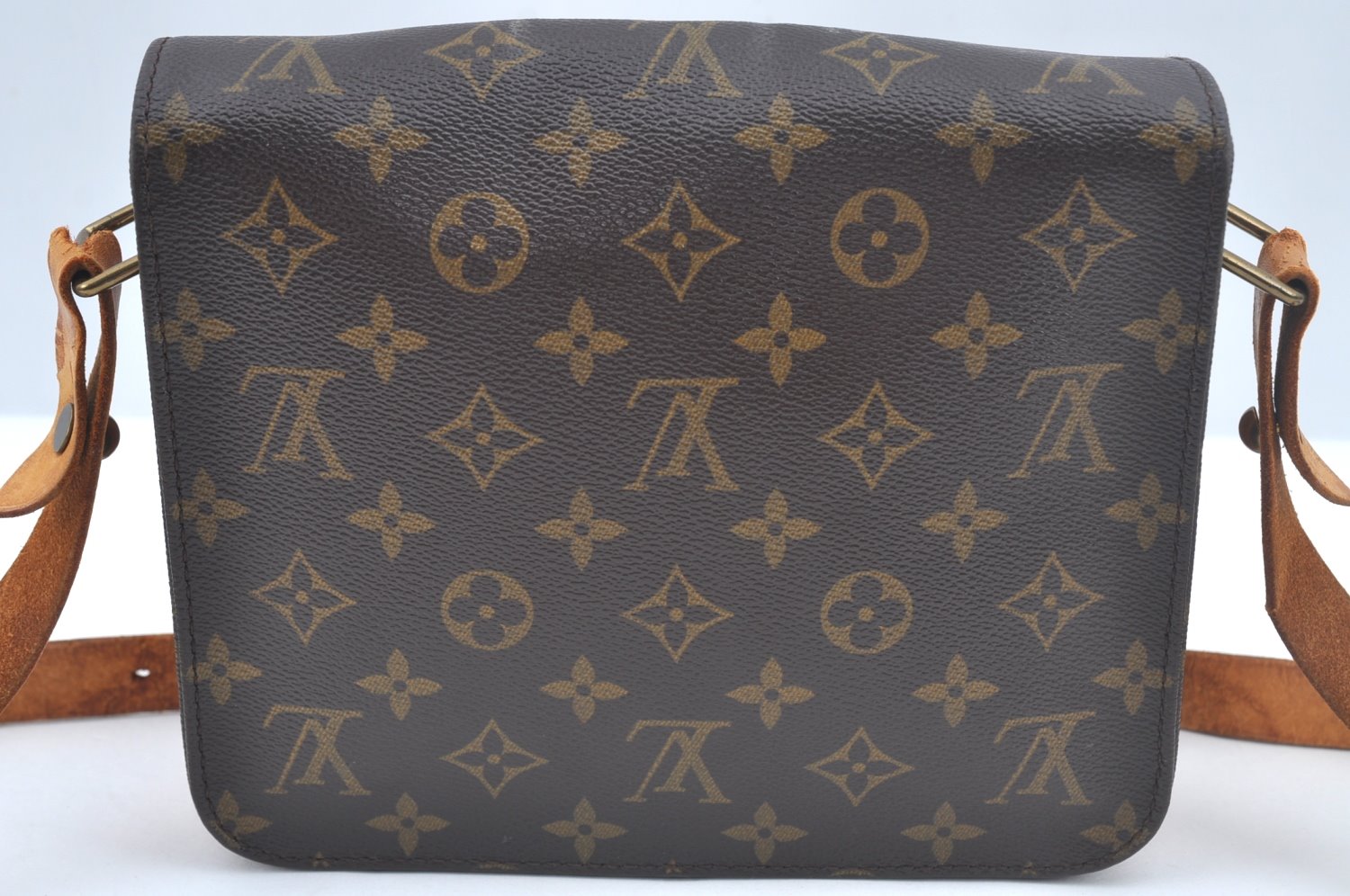 Auth Louis Vuitton Monogram Cartouchiere MM M51253 Shoulder Cross Bag Junk L0528