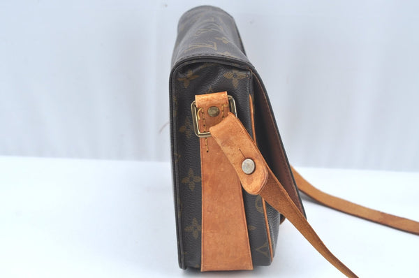 Auth Louis Vuitton Monogram Cartouchiere MM M51253 Shoulder Cross Bag Junk L0528