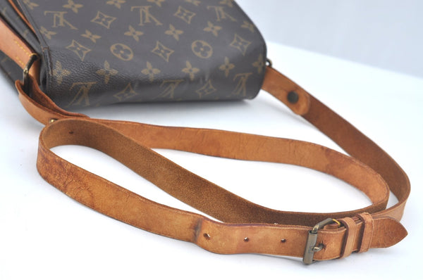 Auth Louis Vuitton Monogram Cartouchiere MM M51253 Shoulder Cross Bag Junk L0528