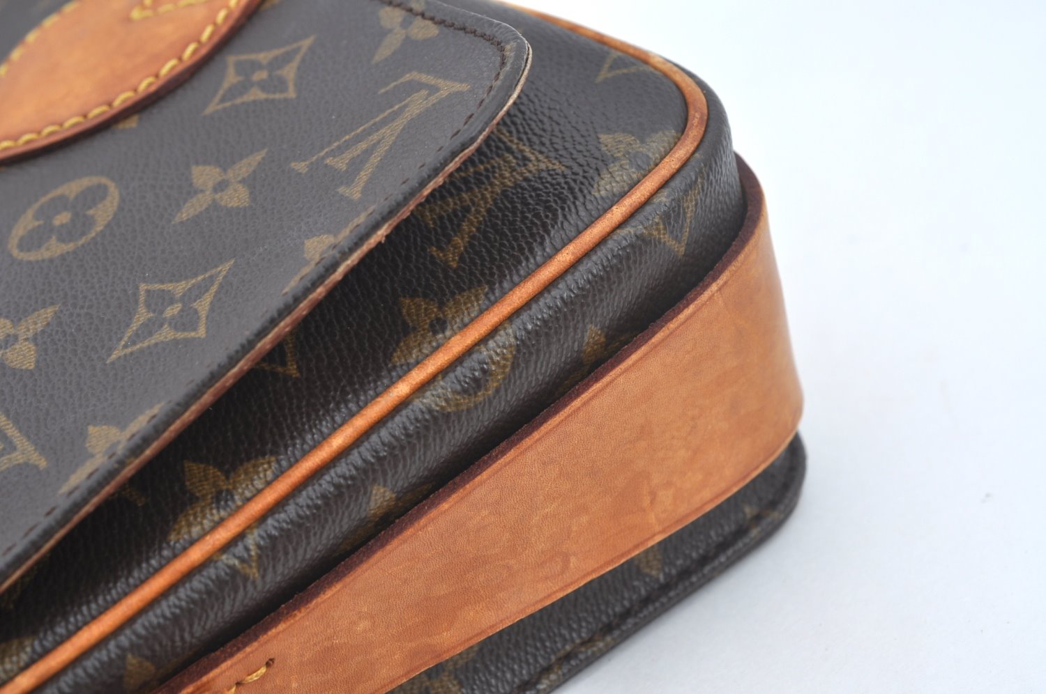 Auth Louis Vuitton Monogram Cartouchiere MM M51253 Shoulder Cross Bag Junk L0528