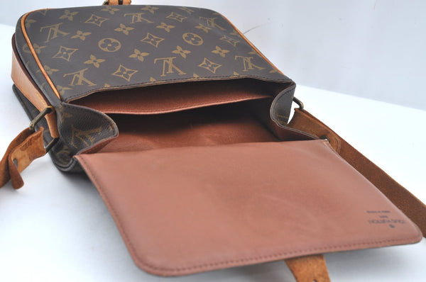 Auth Louis Vuitton Monogram Cartouchiere MM M51253 Shoulder Cross Bag Junk L0528