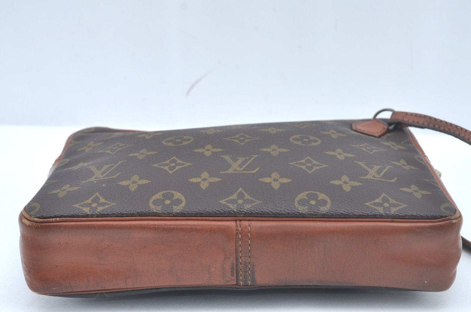Authentic Louis Vuitton Monogram Pochette Sport Clutch Hand Bag Old Model L0530