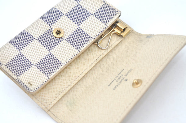 Authentic Louis Vuitton Damier Azur Multicles 6 Key Case Holder N61745 LV Box L0533