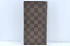 Authentic Louis Vuitton Damier Portefeuille Brazza Long Wallet N60017 LV L0534