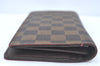 Authentic Louis Vuitton Damier Portefeuille Brazza Long Wallet N60017 LV L0534