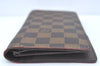 Authentic Louis Vuitton Damier Portefeuille Brazza Long Wallet N60017 LV L0534