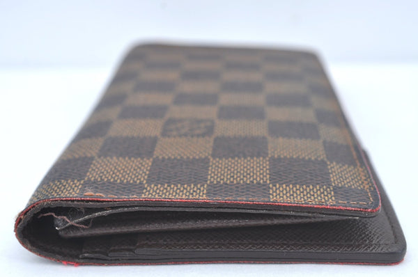 Authentic Louis Vuitton Damier Portefeuille Brazza Long Wallet N60017 LV L0534