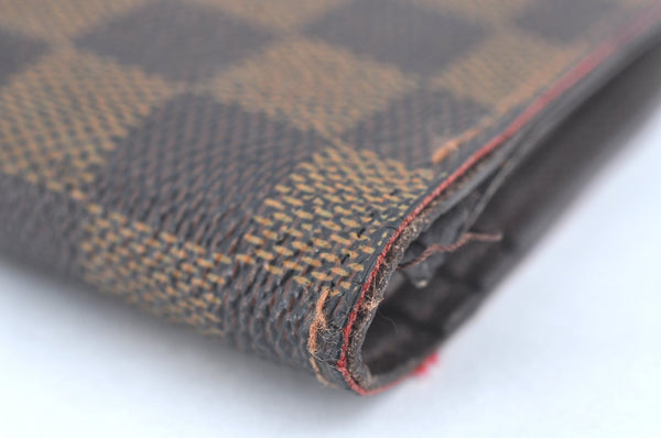 Authentic Louis Vuitton Damier Portefeuille Brazza Long Wallet N60017 LV L0534