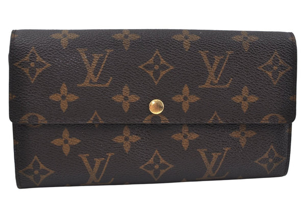 Auth Louis Vuitton Monogram Portefeuille Sarah Purse Wallet M61734 LV Junk L0535