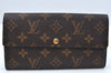 Auth Louis Vuitton Monogram Portefeuille Sarah Purse Wallet M61734 LV Junk L0535