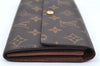 Auth Louis Vuitton Monogram Portefeuille Sarah Purse Wallet M61734 LV Junk L0535