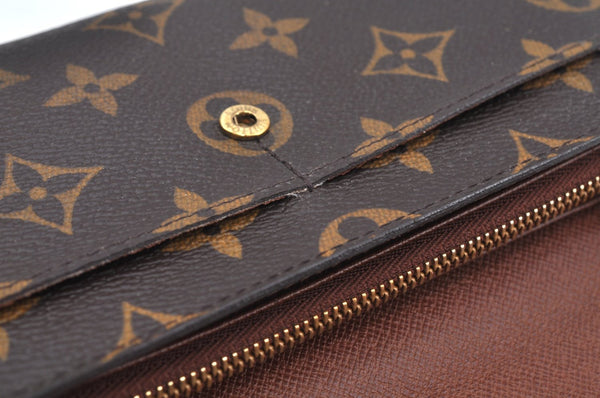 Auth Louis Vuitton Monogram Portefeuille Sarah Purse Wallet M61734 LV Junk L0535