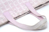 Authentic CHANEL New Travel Line Shoulder Tote Bag Nylon Leather Pink L0536