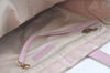 Authentic CHANEL New Travel Line Shoulder Tote Bag Nylon Leather Pink L0536
