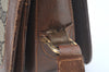 Authentic GUCCI Web Sherry Line Shoulder Cross Bag GG PVC Leather Brown L0537