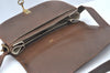 Authentic GUCCI Web Sherry Line Shoulder Cross Bag GG PVC Leather Brown L0537