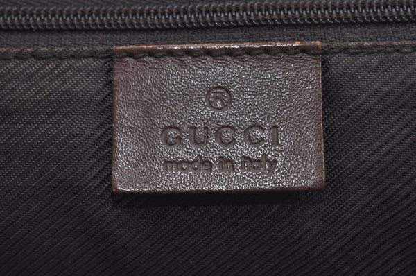 Authentic GUCCI Jackie Hand Bag GG Canvas Leather 0021065 Brown L0538
