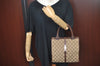 Authentic GUCCI Jackie Hand Bag GG Canvas Leather 0021065 Brown L0538